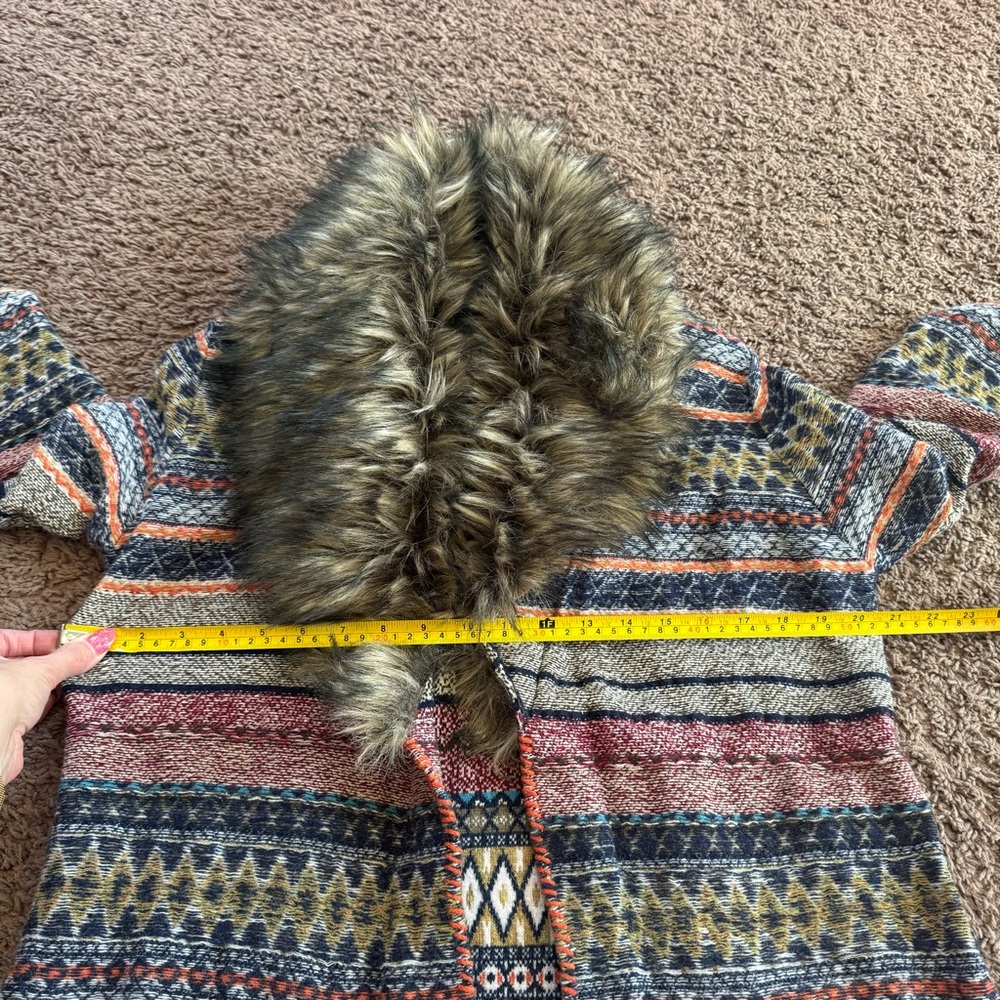 ANTHROPOLOGIE Angel of the North wool faux fur Small sweater coat cardigan M - Picture 13 of 13